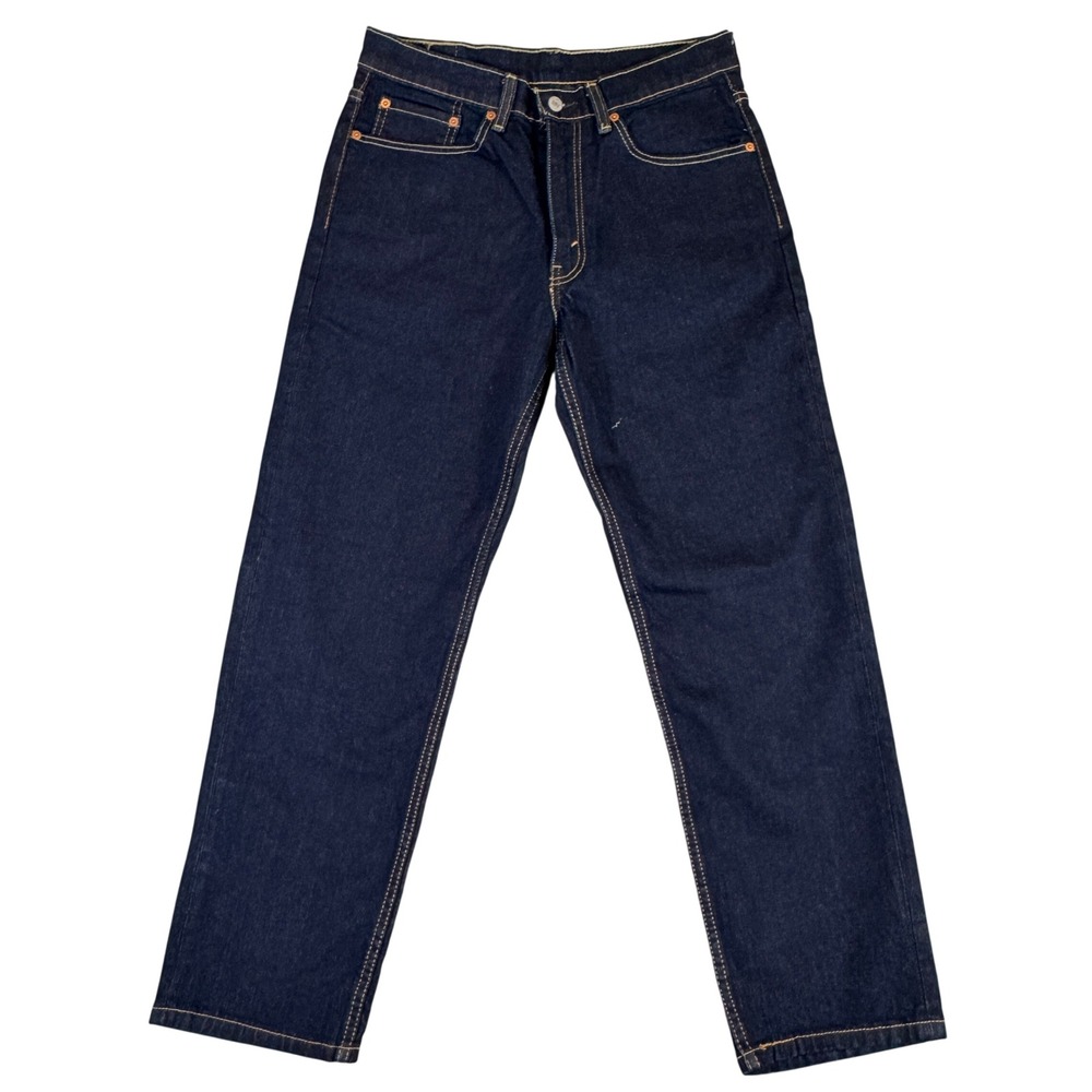 Levi Strauss & Co Dark Wash Straight Leg Denim Jeans Indigo Blue Mens